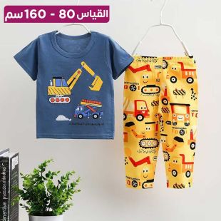 بيجامة صيفية مرحة ولطيفة بأكمام قصيرة