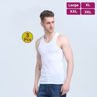 Pure Cotton Sports Vest for Men Assorted Colors for Men -3Pcs