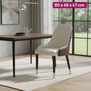 Elegant Leather Chair 80 x 49 x 47 cm