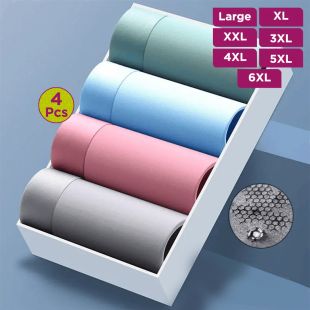 Summer Comfortable Underwear Assorted Colors for Men - 4Pcs