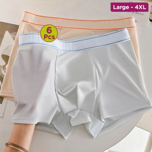 Comfortable Breathable Underwear Boxer Assorted Colors for Men - 6Pcs