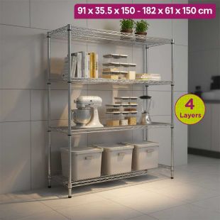 Multifunction Steel Storage Rack 4 Layers