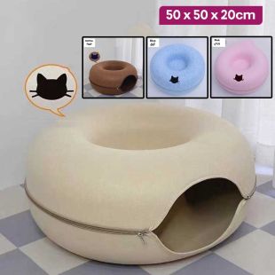 Donut Shaped Semi-Enclosed Cat House