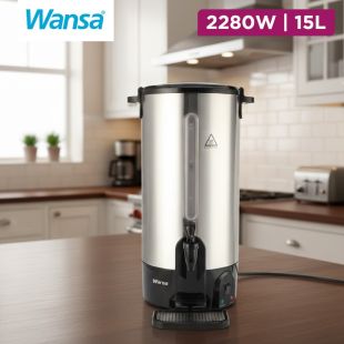 Stainless Steel Kettle 2280W 15L by Wansa