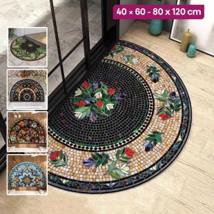 Semi-Circular Retro Stone Entrance Door Mat