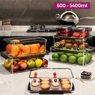 Plastic Food Storage Box with Airtight Lid