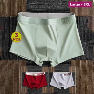 Pure Cotton Loose Underwear Assorted Colors for Men - 3Pcs