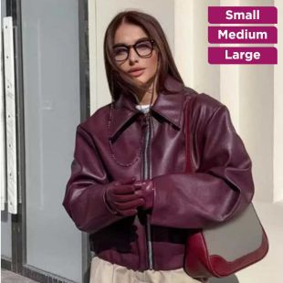 Modern Leather Zipper Jacket Women