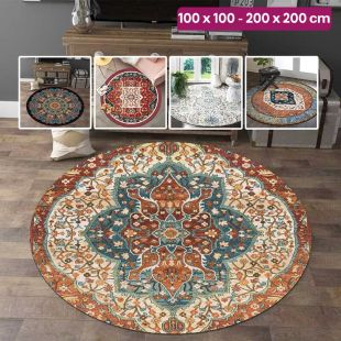 Cashmere Ethnic Round Carpet