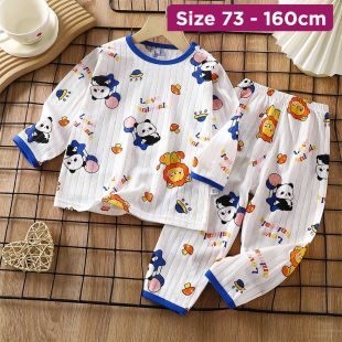 Boys and Girls Summer Cotton Long-Sleeve Pajama
