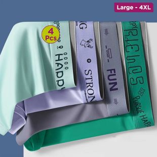 Comfortable Stylish Underwear Assorted Colors for Men - 4Pcs