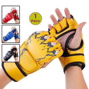 Molded Half-Finger Boxing Gloves - 1Pair