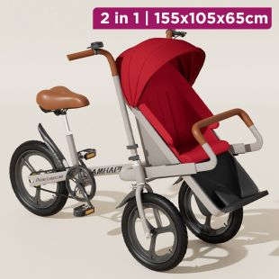 2 in 1 Tricycle and Baby Stroller - 155 × 105 × 65 cm