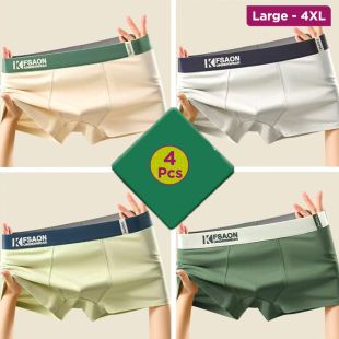 Mid-Waist Underwear Assorted Colors for Men - 4Pcs