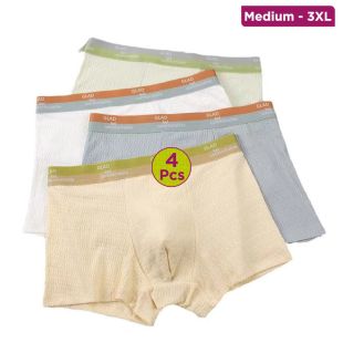 Youth Comfortable Underwear Assorted Colors for Men - 4Pcs