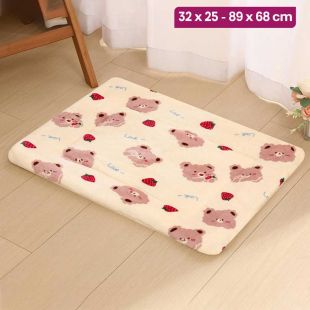 Warm Pet Blanket with Bear Design