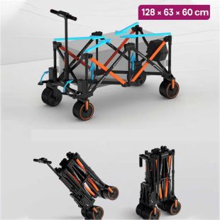 Electric Foldable Camping Cart 128 × 63 × 60 cm