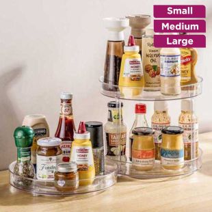 Revolving Storage Shelf for Kitchen and Bathroom
