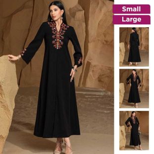 Luxury Beaded Embroidered Abaya For Women