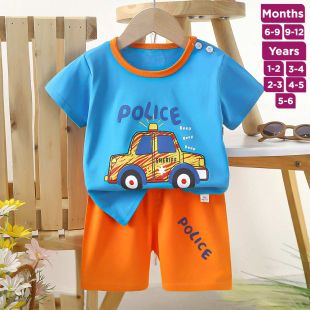 Cars Pure Cotton Summer T-shirt and Shorts Set