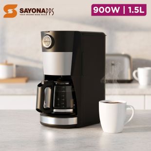 Drip Grind & Brew Coffee Machine 900W 1.5L by Sayona