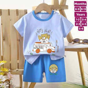 Brown Bear Pure Cotton Summer T-shirt and Shorts Set