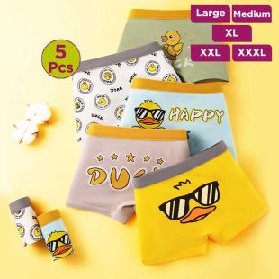 Cotton Underwear with Assorted Designs for Boys - 5Pcs