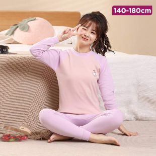 Comfortable Autumn Cotton Pajamas with Sleeves
