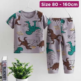 Cute and Comfy Cartoon Pajama With Short Sleeves