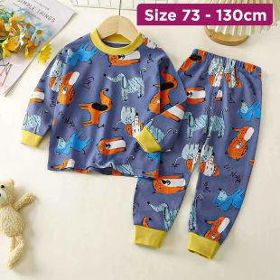 Cotton Pajama with Dog Design for Kids