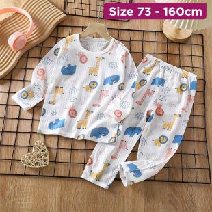 Zoo Long-Sleeve Cotton Summer Pajama For Boys and Girls