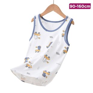 Boys Cotton Undershirt with Dinosaur Design