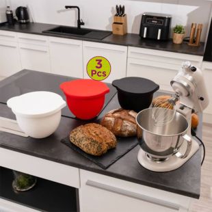 Multi-Purpose Silicone Mixing and Storage Bowl - 3Pcs