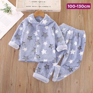 Cartoon Design Flannel Pajama for Girls 
