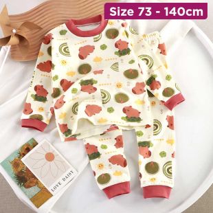 Elegant Cotton Autumn Pajama Set for Kids