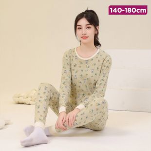 Fall Cotton Pajama Set with Long Sleeves For Girls