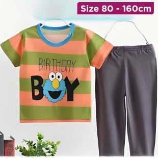 Delightful Short Sleeves Cartoon Pajama