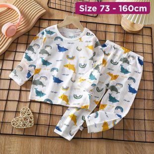 Dolphin Long-Sleeve Cotton Summer Pajama For Boys and Girls