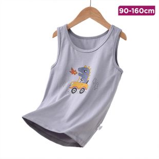 Boys Cotton Undershirt with Flame Dragon Design