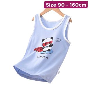 Boys Cotton Undershirt with Super Panda Design