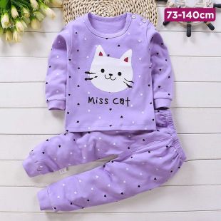Little Cute Cotton Autumn Pajama Set for Kids
