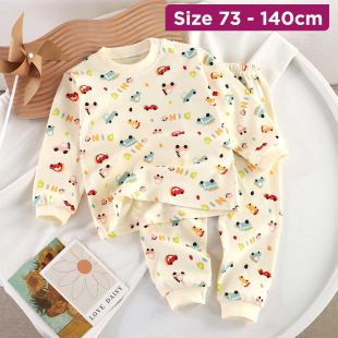 Automobile Cotton Autumn Pajama Set for Kids