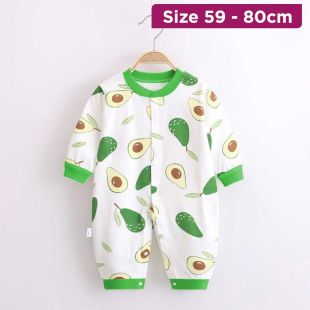 Baby Cotton Romper Avocado Design