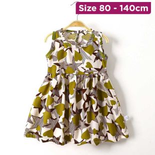 Block Heart Summer Cotton Dress