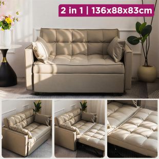 2 in 1 Folding Sofa - 136 × 88 × 83 cm
