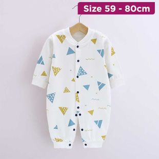Baby Cotton Romper Geometric Patterns Design