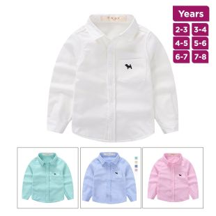 Boys' Long-Sleeved Cotton Shirt