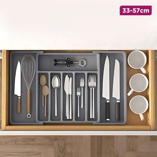 Adjustable Plastic Drawer Organizer for Cutlery 13:22.4inch 