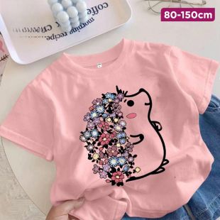 Kids Cotton Hedgehog Short Sleeve T-Shirt