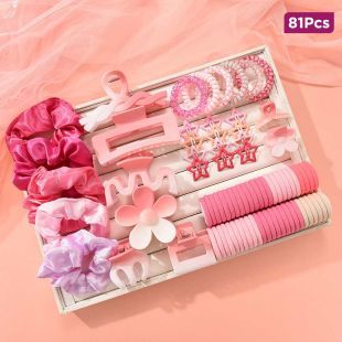 Colorful Hair Accessories 81Pcs Set